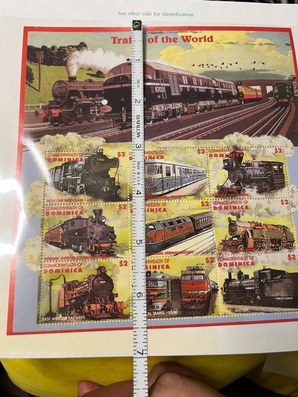 Trains of the World Collectible Stamp Sheet - Multicolor